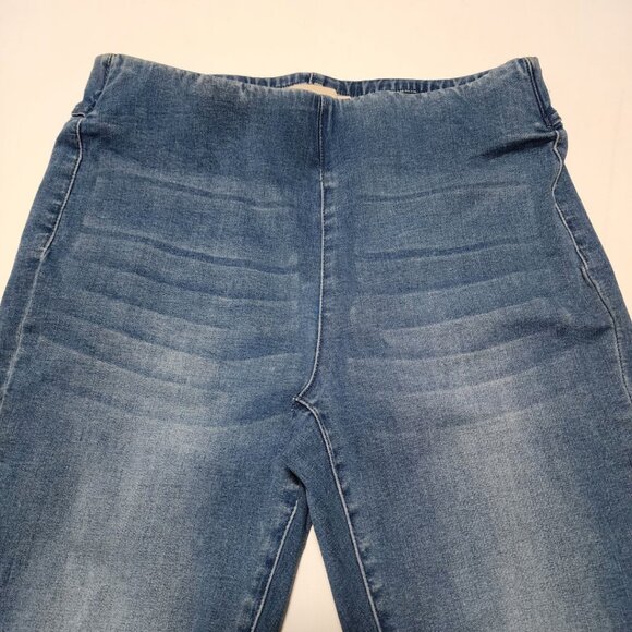 Soft Surroundings Light Wash Stretch High Rise Pull On Skinny Jeans - Picture 4 of 5
